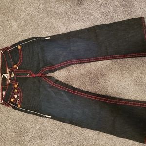 TRUE RELIGION WITH RED STICHES